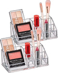 Amazing Abby - Tiffany - 2-Pack Acrylic Cosmetic Organizer, Transparent Plastic by AmazingAbby
