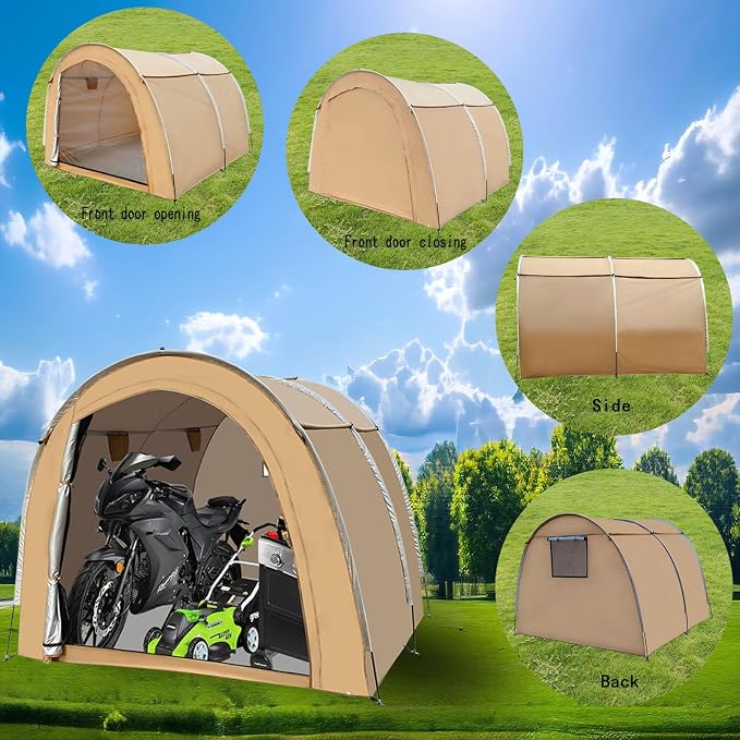 Bike Storage Shed Tent, Outdoor Portable Bicycle Storage Sheds - Image 4