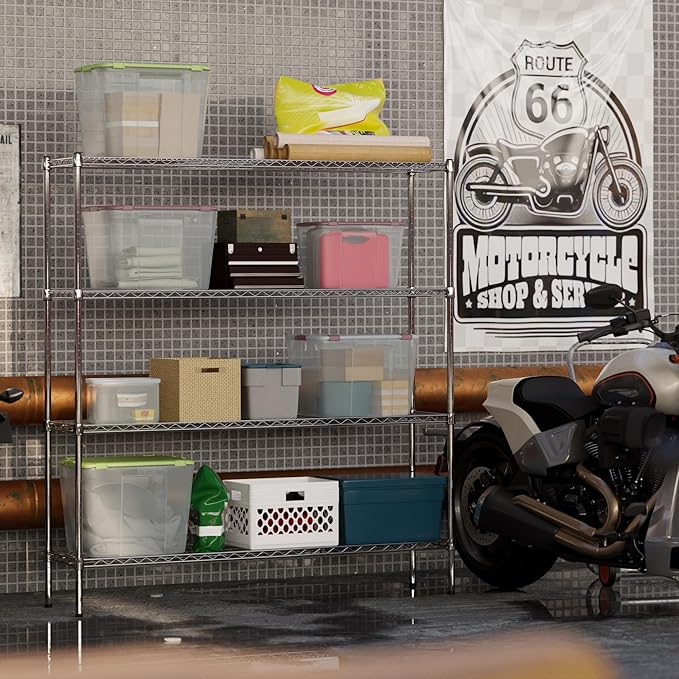 14" Deep x 60" Wide x 64" Height Wire Shelving Kit | 4-Tier | NSF Commercial - Image 5