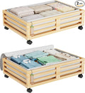 Wisuce Bamboo Under Bed Storage Containers- Underbed Organizer by Wisuce