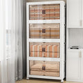 Storage Bins with Lids and Wheels, Collapsible Bathroom Storage Cabinet with by Unknown