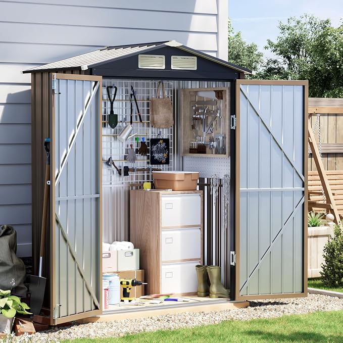 5x3 FT Outdoor Metal Storage Shed by Unknown