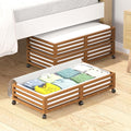 Bamboo Under Bed Storage Containers- Underbed Organizer by WISUCART