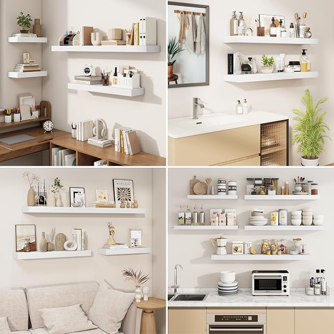 fuqing Floating Shelves for Wall, Wall Mounted Wood Floating Shelf - Image 7