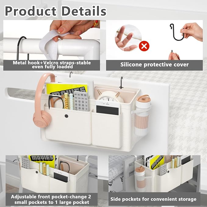 Bedside Caddy Bedside Organizer - Image 4