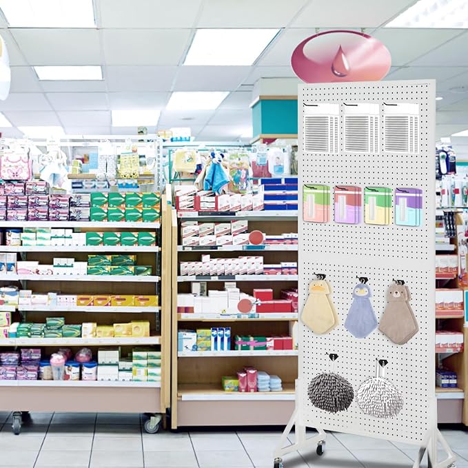 Eastern Tree 2.5'x 6' Metal Pegboard Display Stand - Image 3