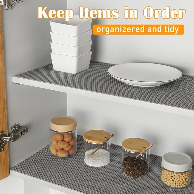 Songrey Non-Adhesive Drawer and Shelf Liner, Non Slip Cabinet Liners, Protect - Image 4