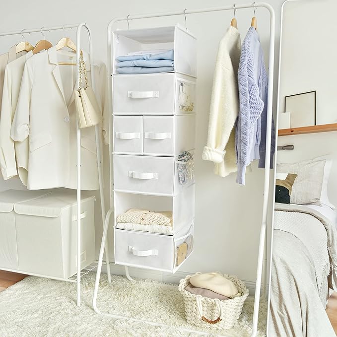 GRANNY SAYS Hanging Closet Organizer and Storage, 6 Shelf Clothes Organization - Image 8