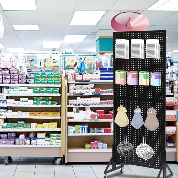 Eastern Tree 2.5'x 6' Metal Pegboard Display Stand - Image 7