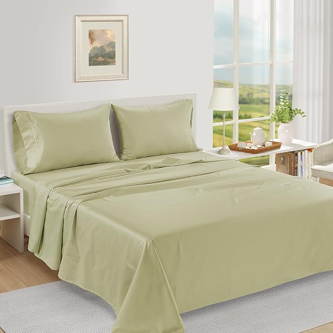 Pillow Case Covers King, 100% Egyptian Cotton Sateen, Soft Cool & Smooth 1000 - Image 4
