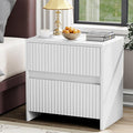 Fluted Nightstand, Modern Night Stand by HOCAT