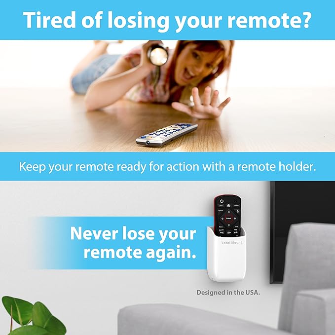 TotalMount Hole-Free Remote Holder – Eliminates Need to Drill Holes in Your Wall - Image 2