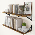 Heimlove Deep Floating Shelves for Wall, 36W x 12D Wood Wall Shelves Set of 2 by Heimlove