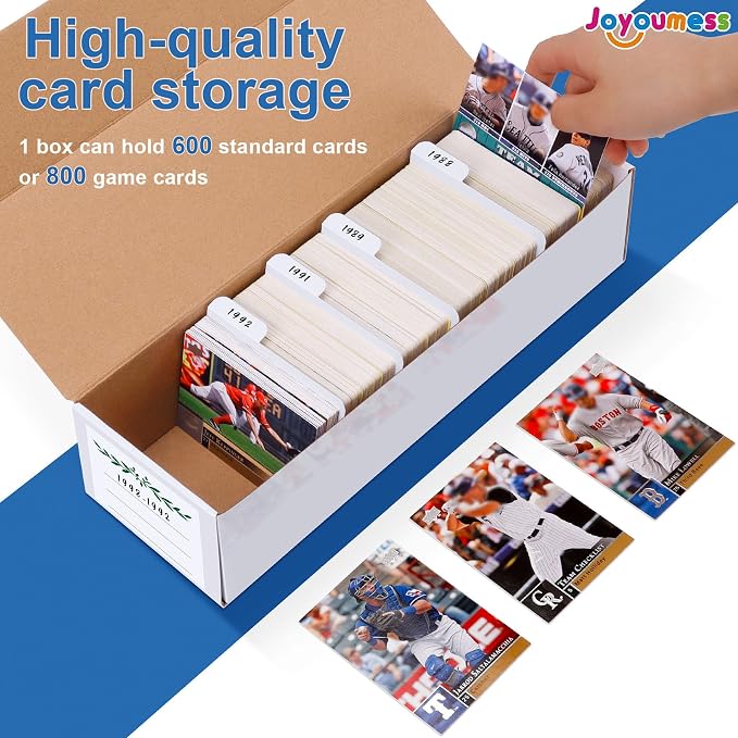 Trading Card Storage Box with Dividers, Cardboard card Organizer Box - Image 2