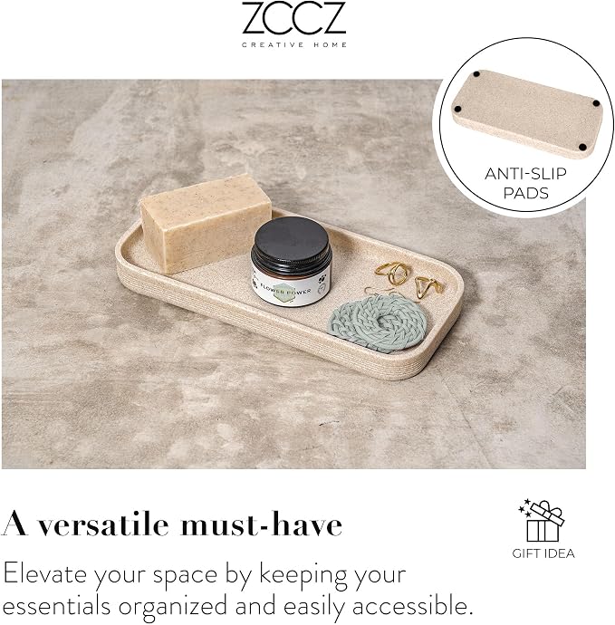 ZCCZ Beige Bathroom Accessories Set 6 Pieces - Image 6