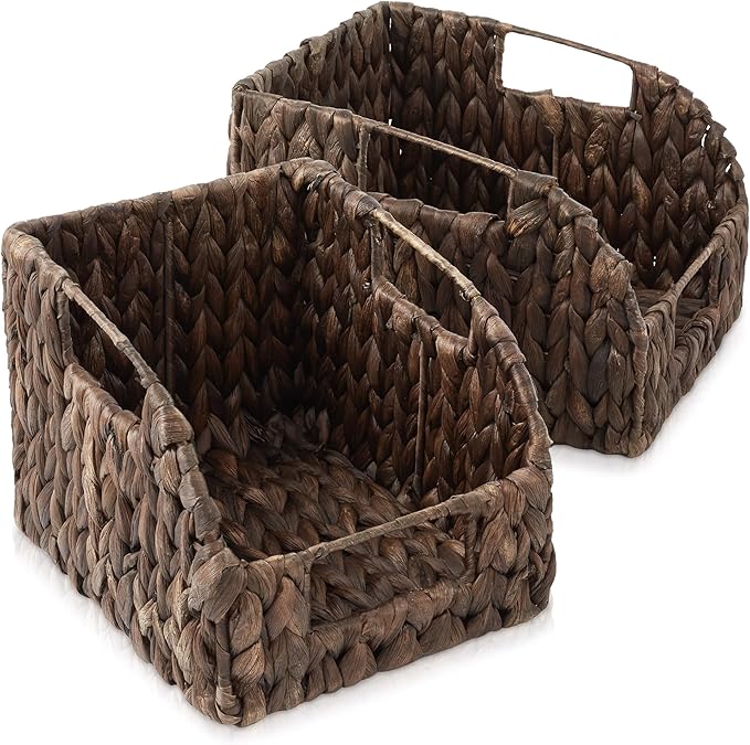 Casafield Set of 2 Water Hyacinth Pantry Baskets - Image 3