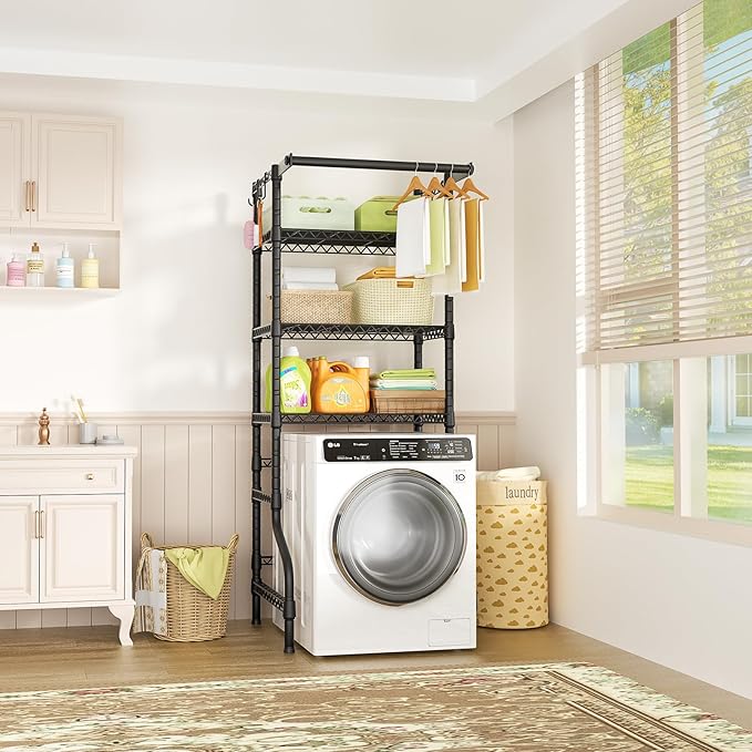Ulif U11 Mini Over Washer and Dryer Shelves, 3 Tiers Laundry Room Storage and - Image 2