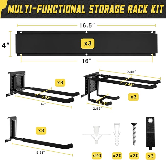 Garage Wall Organizer, Garden Tool Organizer 48in - Image 4