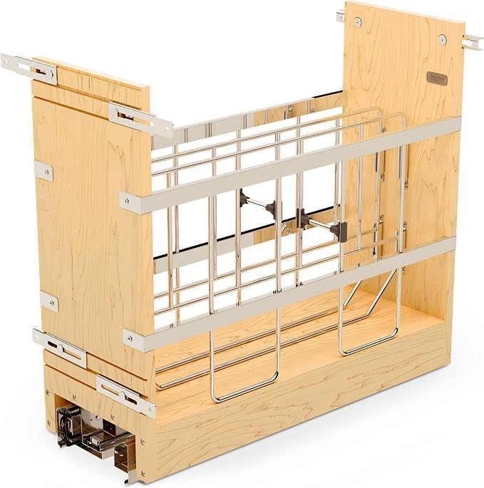 Rev-A-Shelf 8" Wooden Pullout Shelf Bakeware Organizer by Rev-A-Shelf