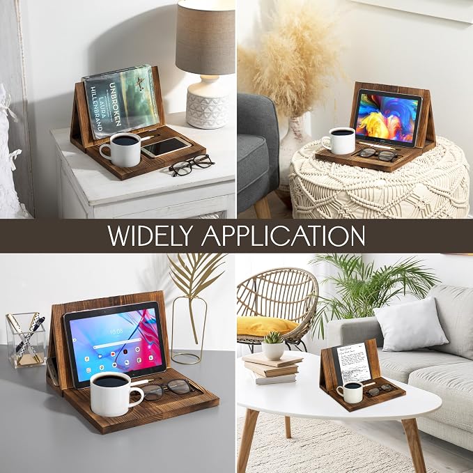 Wooden Book Holder for Page Rest, Book Valet Book Stand - Image 5