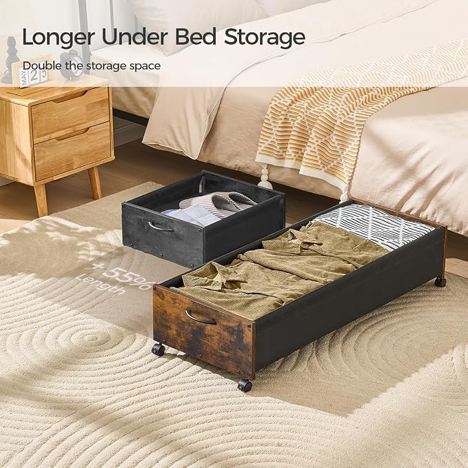 Under Bed Storage with Wheels, XXXXL Larger Under Bed Drawers On Wheels - Image 3