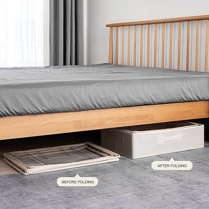 Under Bed Storage Bins Frame Storage Box Oxford Fabric Sturdy Underbed - Image 6