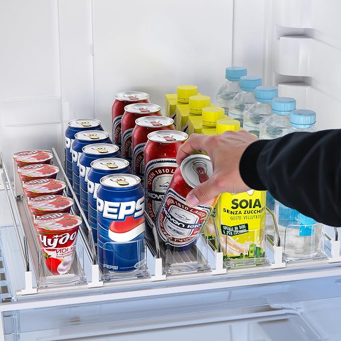 Soda Can Dispenser for Refrigerator, Self-Pushing Drink Organizer for Fridge - Image 7