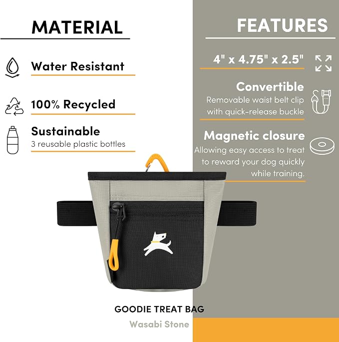 OllyDog Goodie Treat Bag, Dog Treat Pouch, Waist Belt Clip - Image 6
