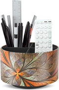 lizimandu Round Leather Art Supply Organizer, Remote Control Holder, 360 Degree by LIZIMANDU
