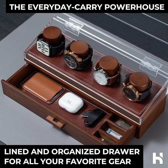 Holme & Hadfield Premium 4 Slot Watch Box - Image 4