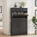 Shoe Cabinet with 3 Flip Drawers & 2 Drawers, Freestanding Shoe Storage Cabinet by Halitaa