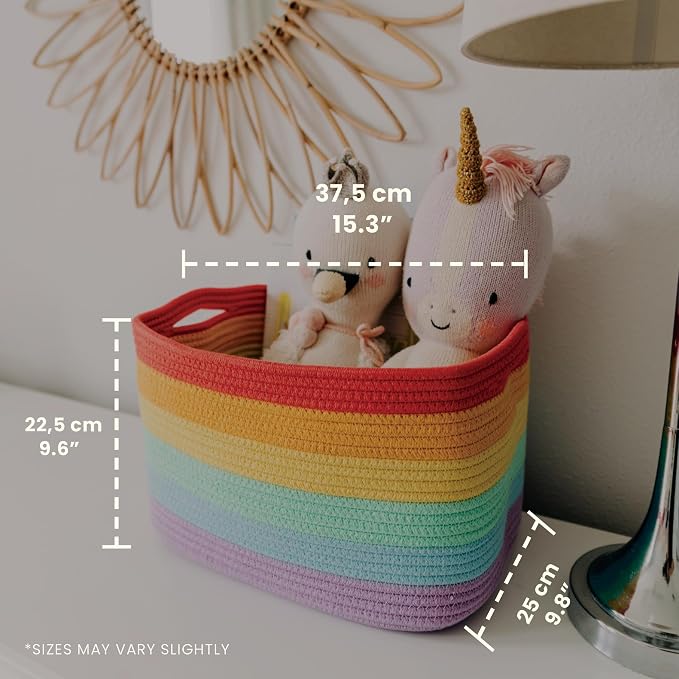 OrganiHaus Set of 3 Rainbow Woven Storage Baskets - Image 2