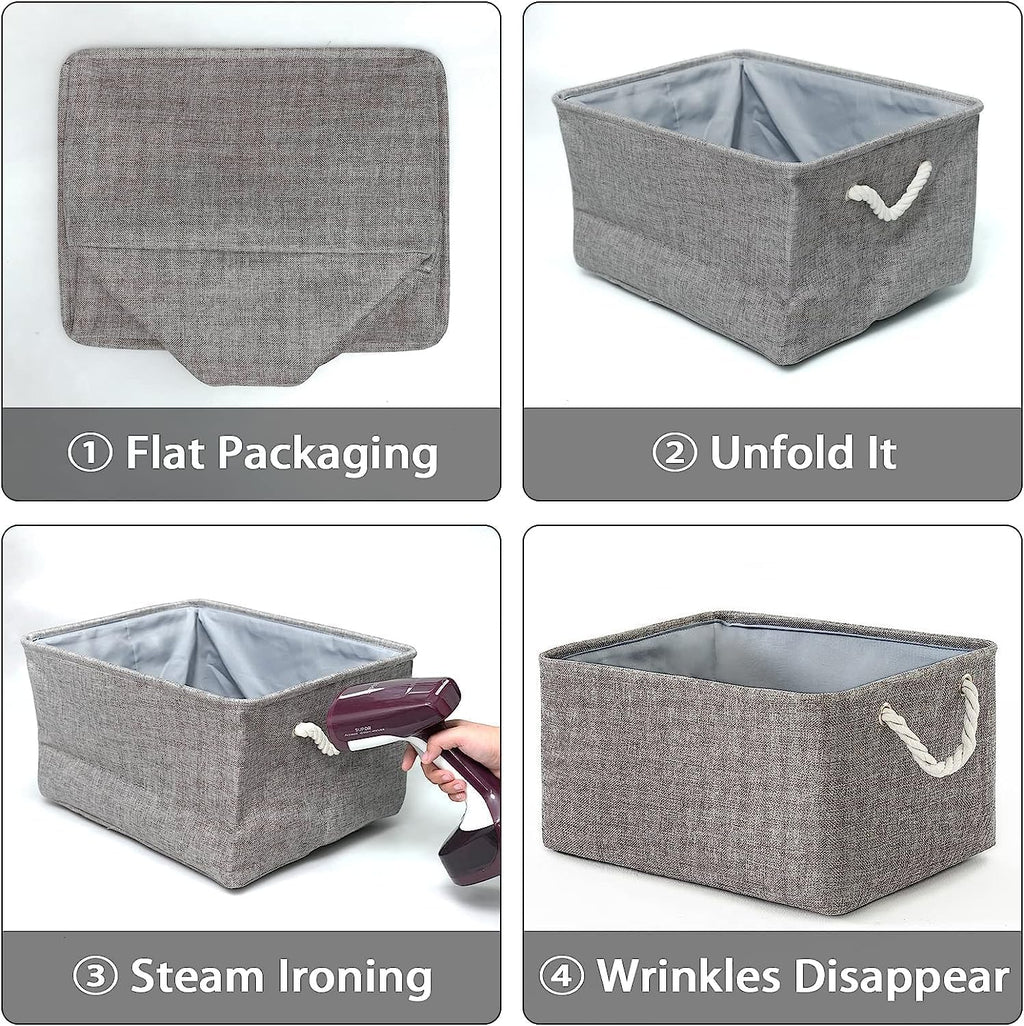TcaFmac Organization and Storage Basket for Organizing - Large 2 Pack