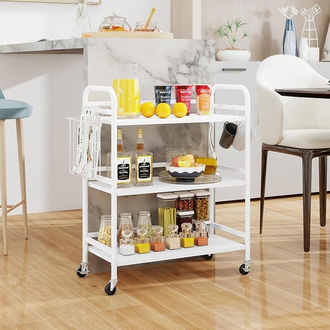 HDANI 3 Tier Metal Rolling Utility Cart, High Capacity Multi Purpose Heavy Duty - Image 5