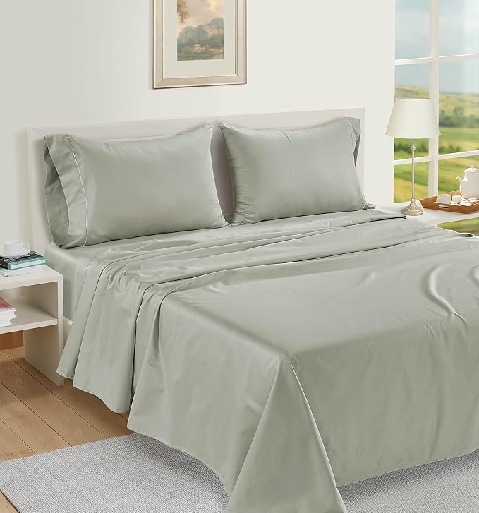 LANE LINEN Pillow Case Covers King Set of 2 100% Egyptian Cotton Sateen Soft - Image 4