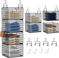 Hanging Closet Organizer, 4 Tier Metal Closet Organizers and Storage
