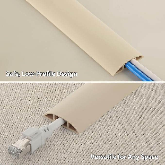 ZhiYo 3.6ft Cord Covers for Wires on Floor, Cord Hider Floor Hide Extension - Image 3