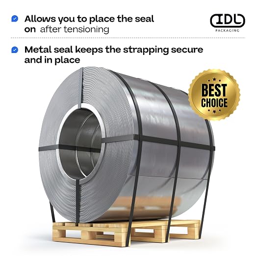IDL Packaging 1/2" Open Seals for Steel Strapping - Image 6