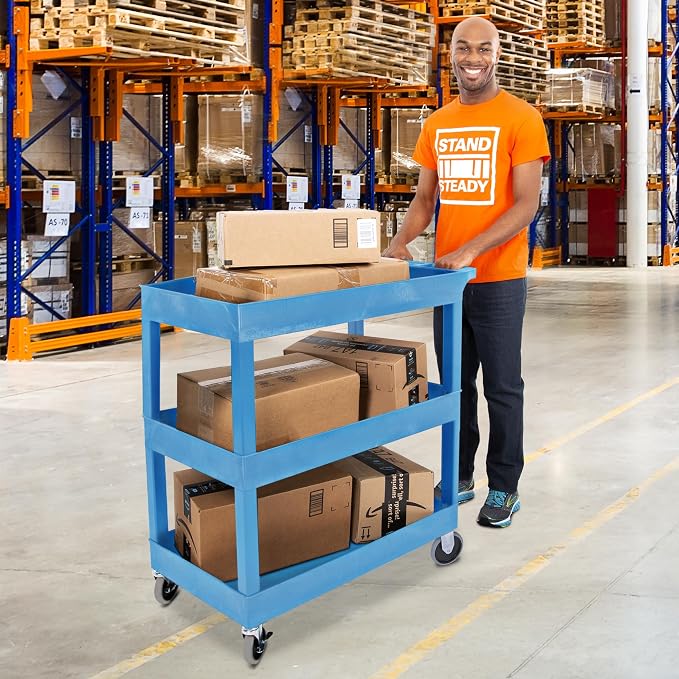 Stand Steady Tubstr 3 Shelf Utility Cart | Made in USA | Heavy Duty Tub Cart - Image 4