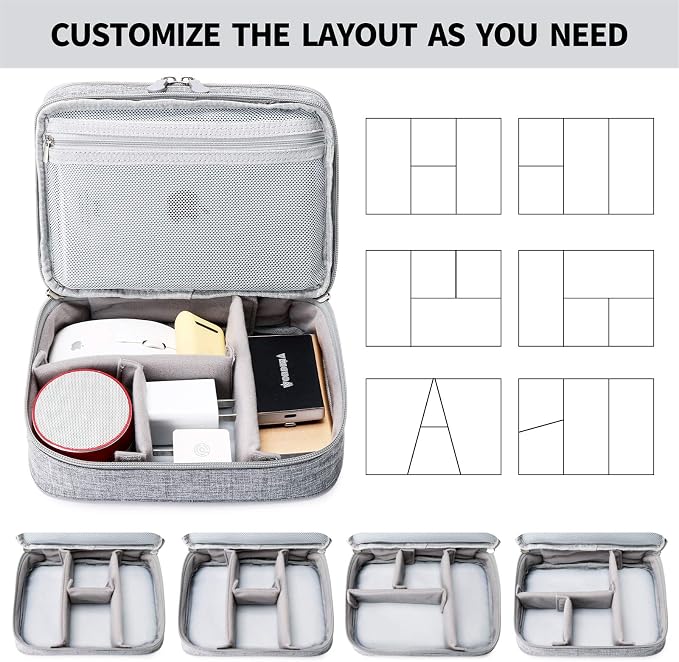 mygreen Electronics Organizer, Electronic Accessories Double Layer Travel Cable - Image 5