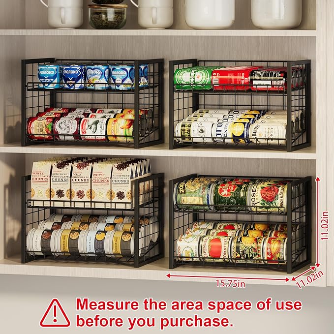 X-cosrack 2 Packs Stackable Can Rack Organizer - Image 8