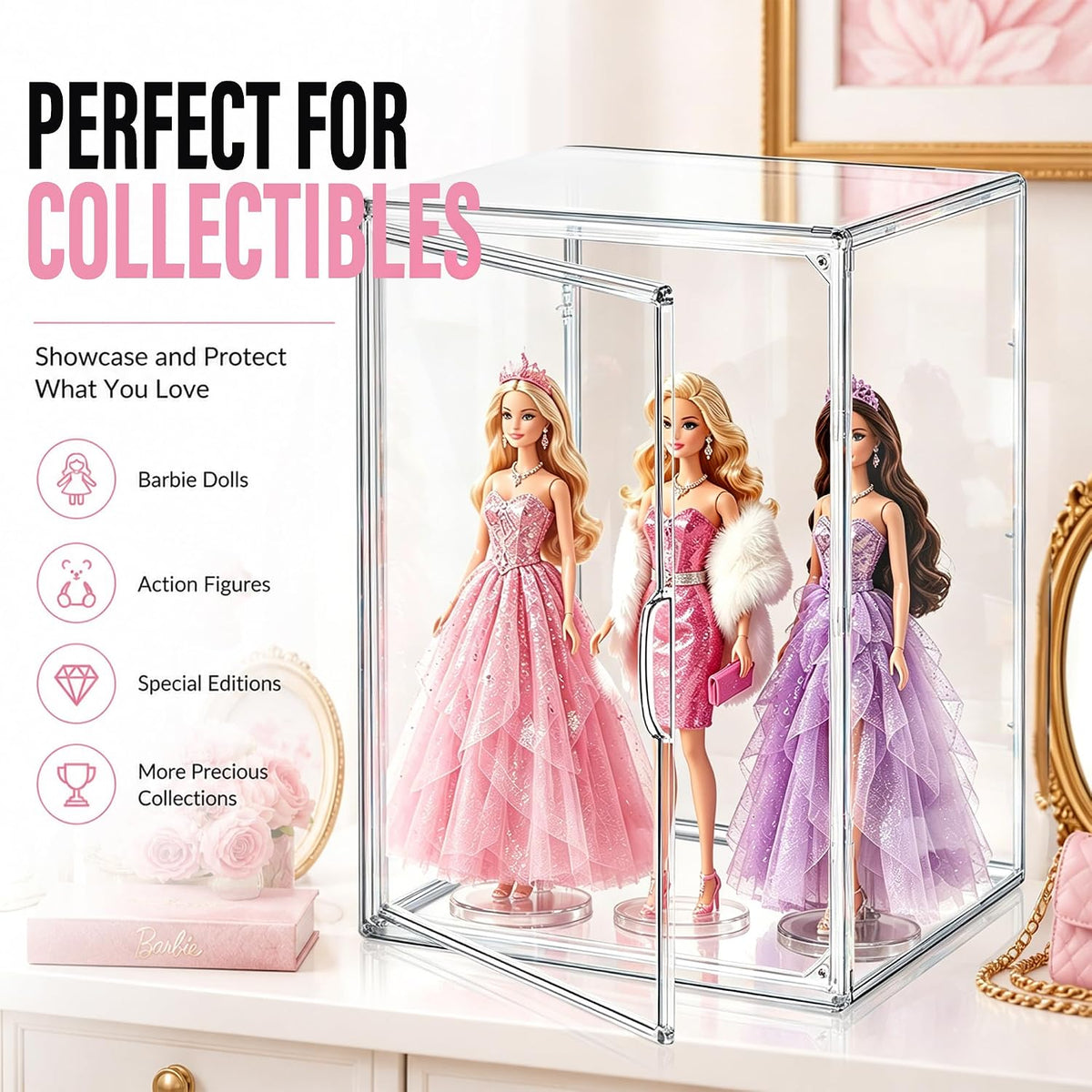 1 Pack Clear Tall Boot Storage Box, Organizer for Ankle Boots and