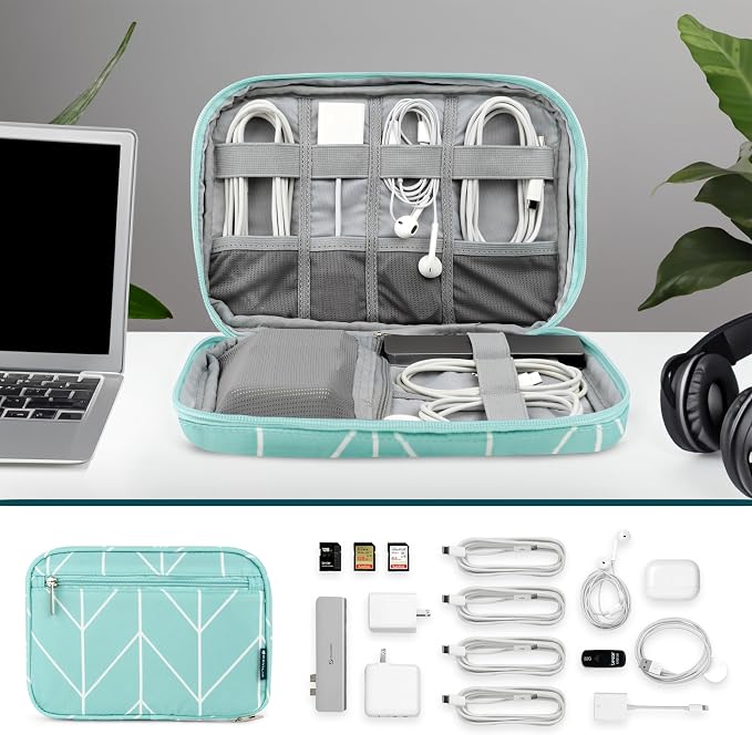 PAVILIA Soft Electronic Organizer Travel Case, Travel Cord Organizer Bag - Image 3