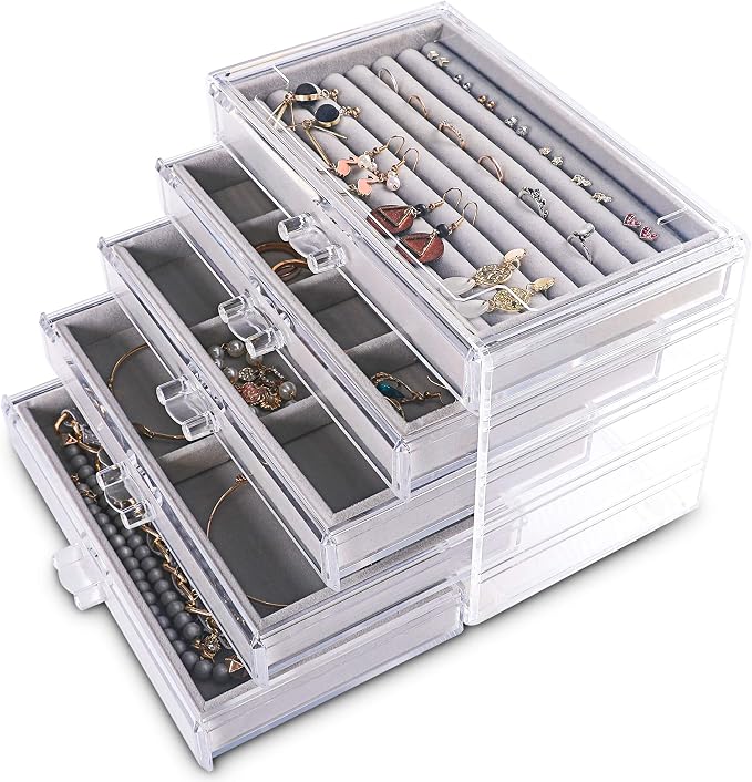 Frebeauty Extra Large Acrylic Jewelry Box by Frebeauty