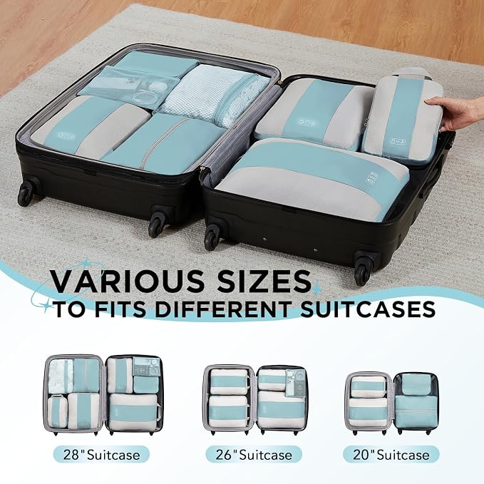 8 Set Compression Packing Cubes - Image 8