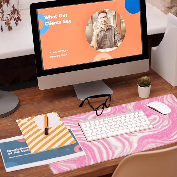Desk Pad, Flow Liquid Waves Large Gaming Mouse Pad - Image 5