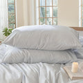 MooMee Bedding Pillowcases Striped Pack of 2 100% Washed Cotton Linen Like by MOOMEE