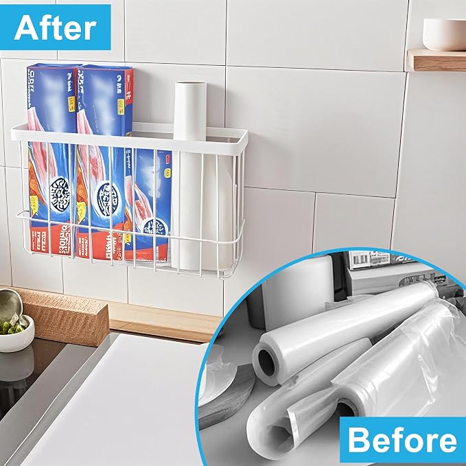 Cabinet Door Organizer 3Pcs, Foil and Plastic Wrap Organizer - Image 9