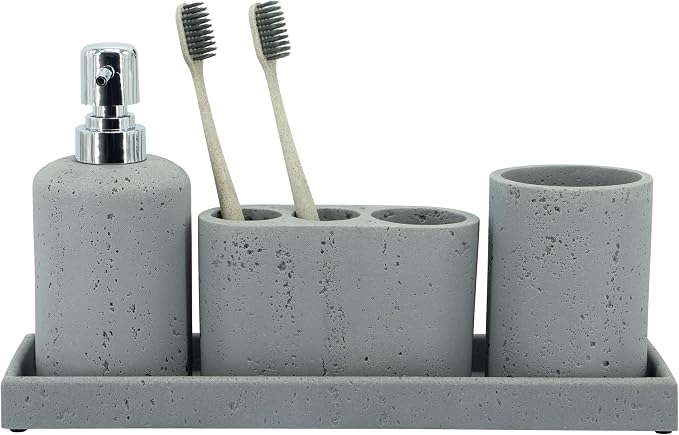 ZCCZ -Beige Bathroom Accessories Set 4 Pcs by zccz