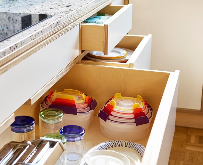 Joseph Joseph Nest Lock 8-piece Plastic BPA Free Round Food Storage Container - Image 7